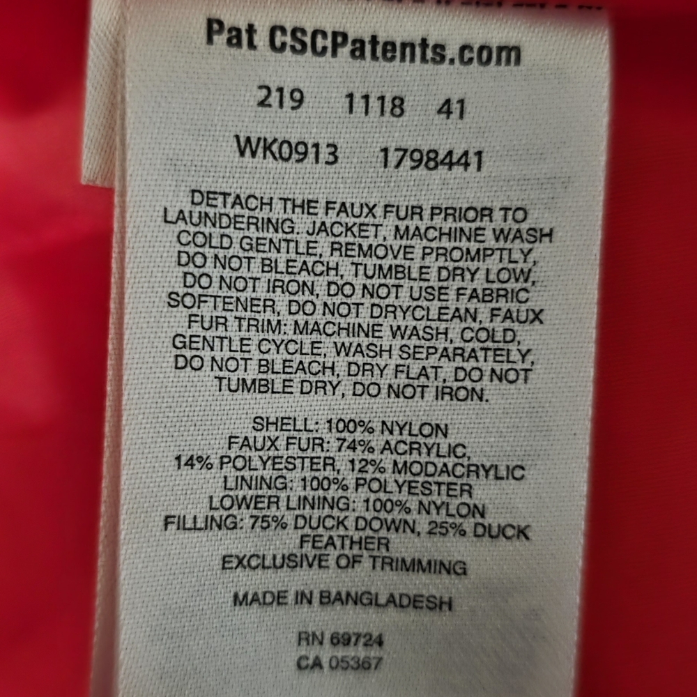 Columbia Womans Bright Red Puffer Coat with Removable Hood - Picture 5 of 5